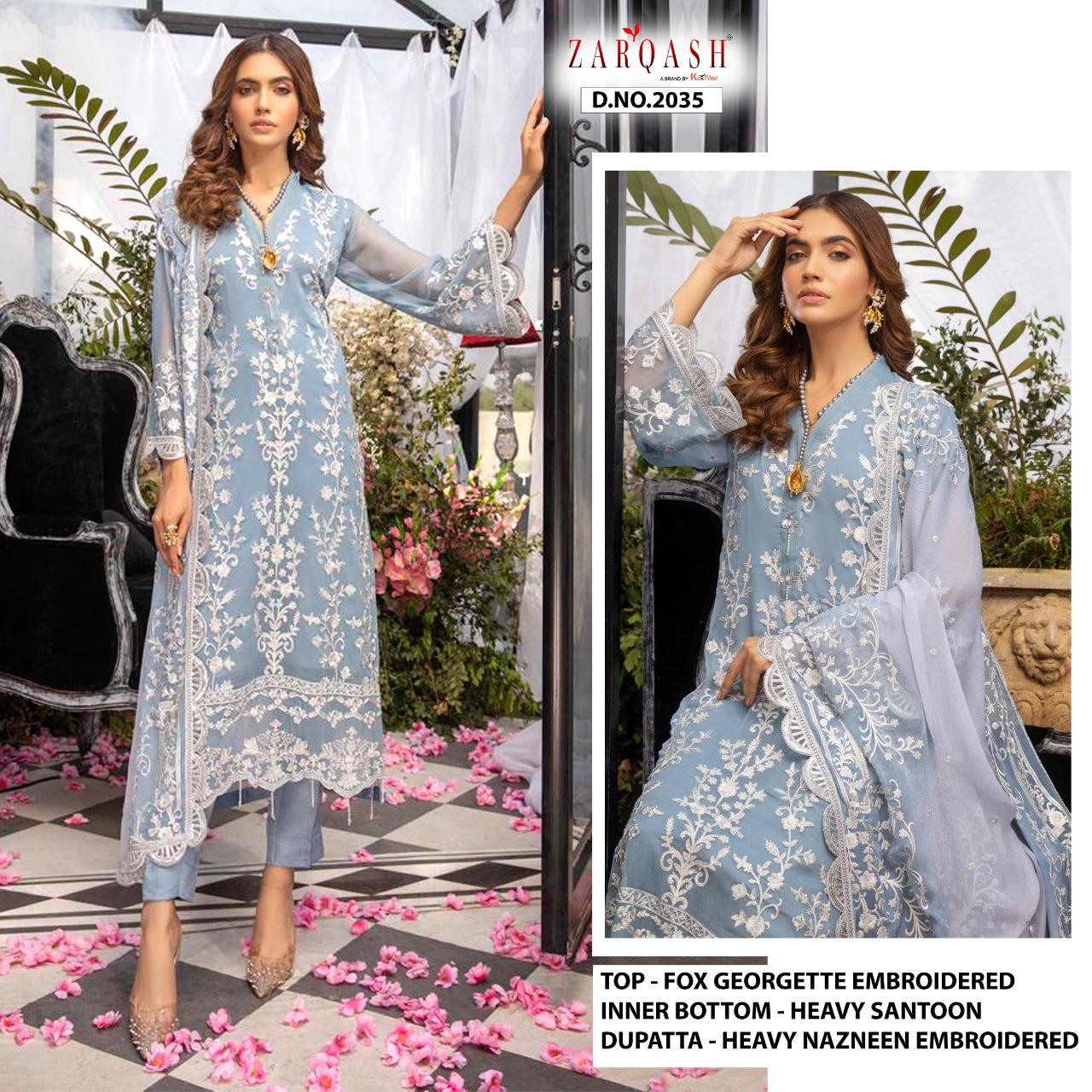 PAKISTANI SUITS D NO 2035 BY KHAYYIRA